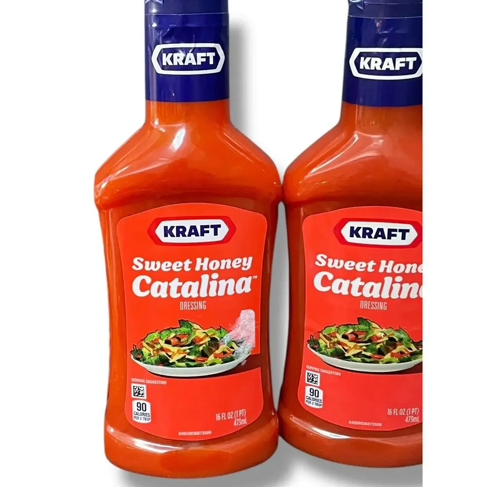 Kraft Sweet Honey Catalina Salad Dressing 16 oz Lot of 2 Exp July 2025 Pantry
